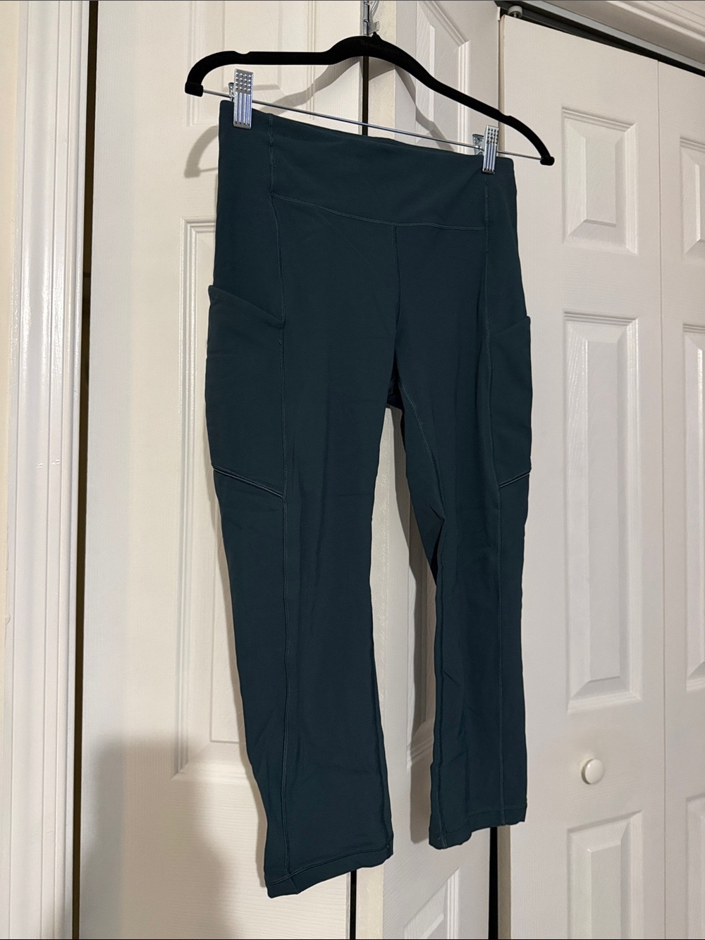 High-Waist women’s lululemon Pocketed Crop Leggings - Dark Teal